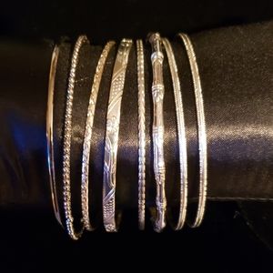 Sterling Silver Bangles 8 total